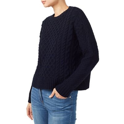 Dash Navy Cable Knit Jumper